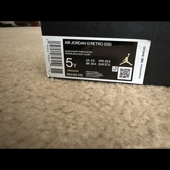 Air Jordan 13 retro gs 'court purple' Size 5 Youth - Picture 3 of 5